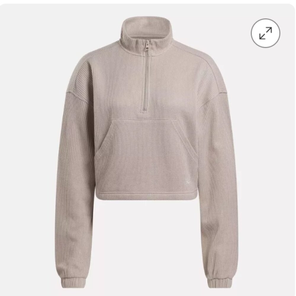 Reebok Classics Wardrobe Essentials Waffle Cover-Up Women Medium NWT Color Ash - Picture 3 of 7